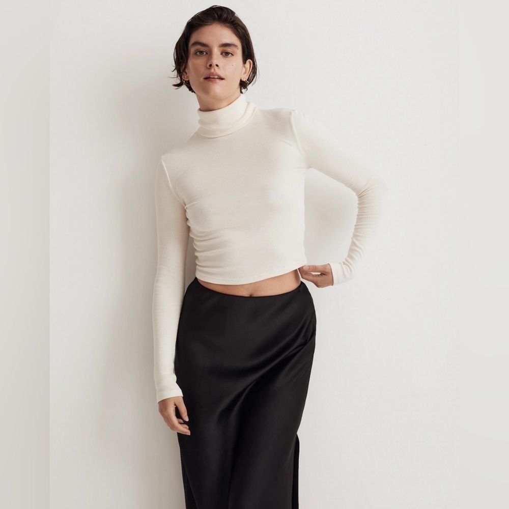 Madewell Turtleneck Long-Sleeve Tee - Picture 1 of 13